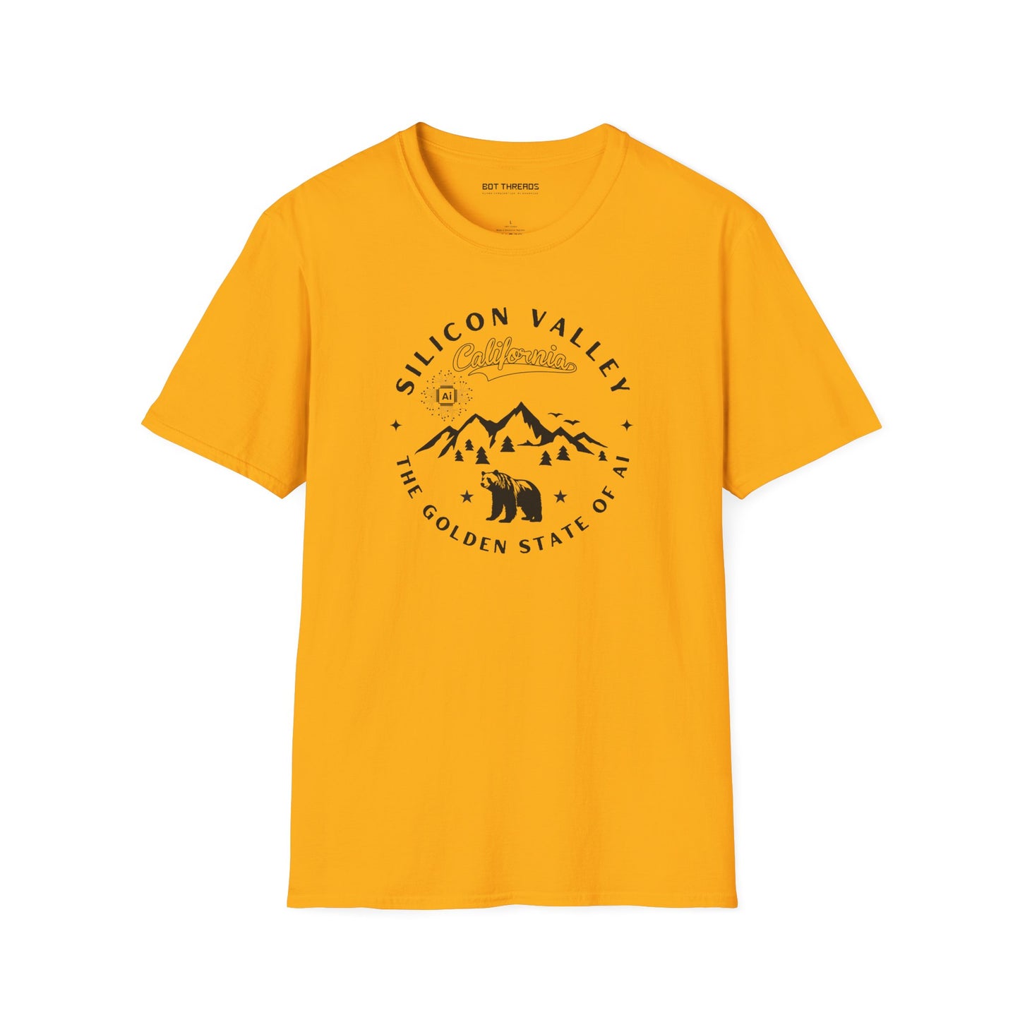 Silicon Valley CA The Golden State of AI - Unisex Softstyle Tee