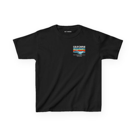 Catch the Wave CA Golden State of AI Themed Kids Heavy Cotton Tee
