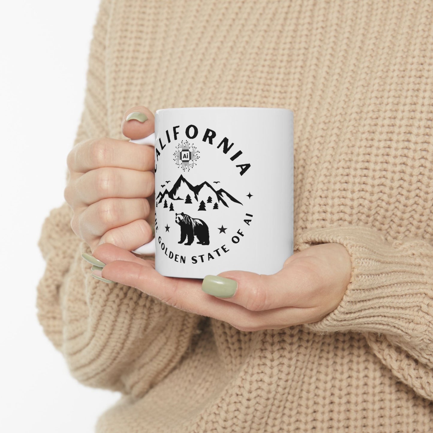 Ceramic Mug - California The Golden State of AI Design