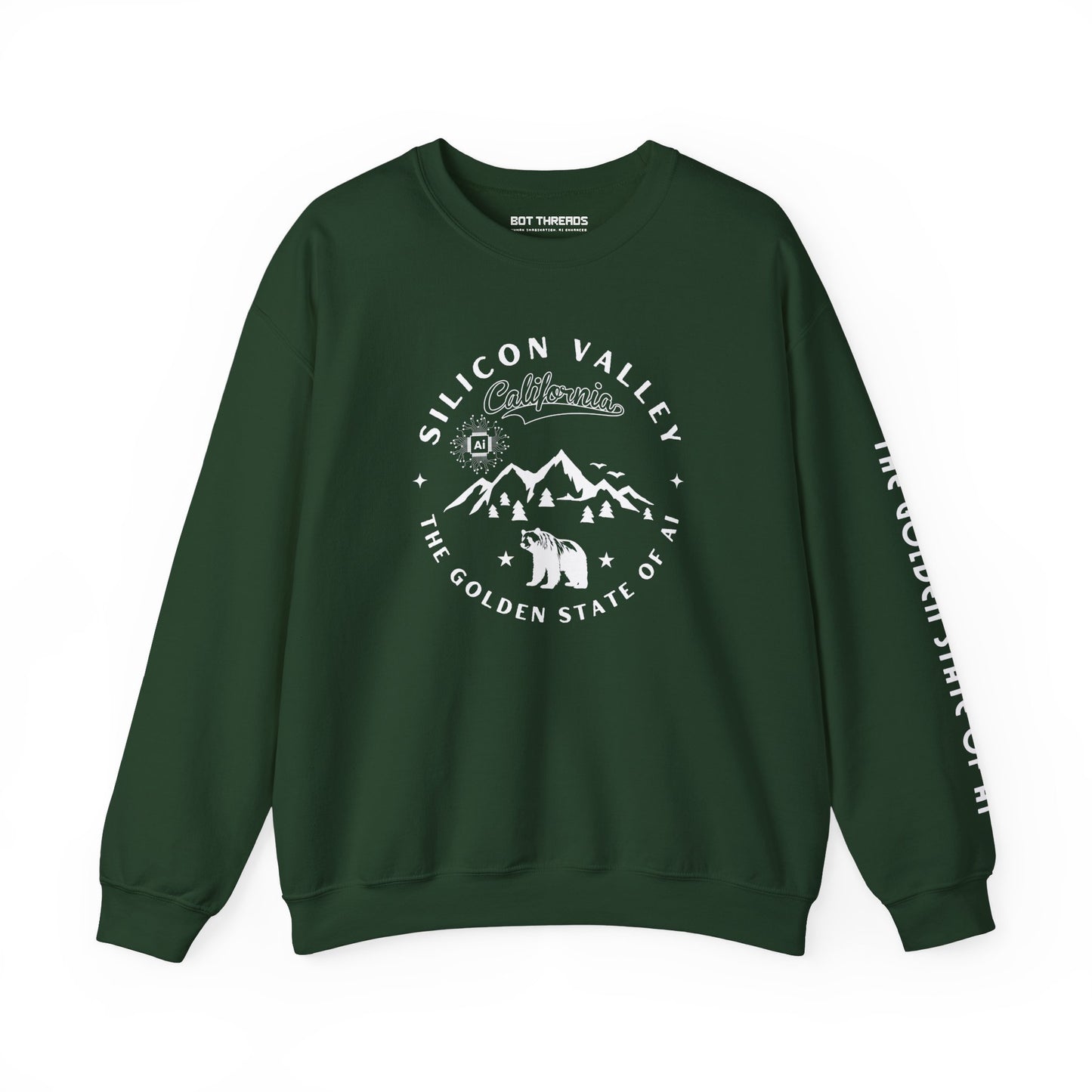 Silicon Valley CA The Golden State of AI - Crewneck Unisex Sweatshirt