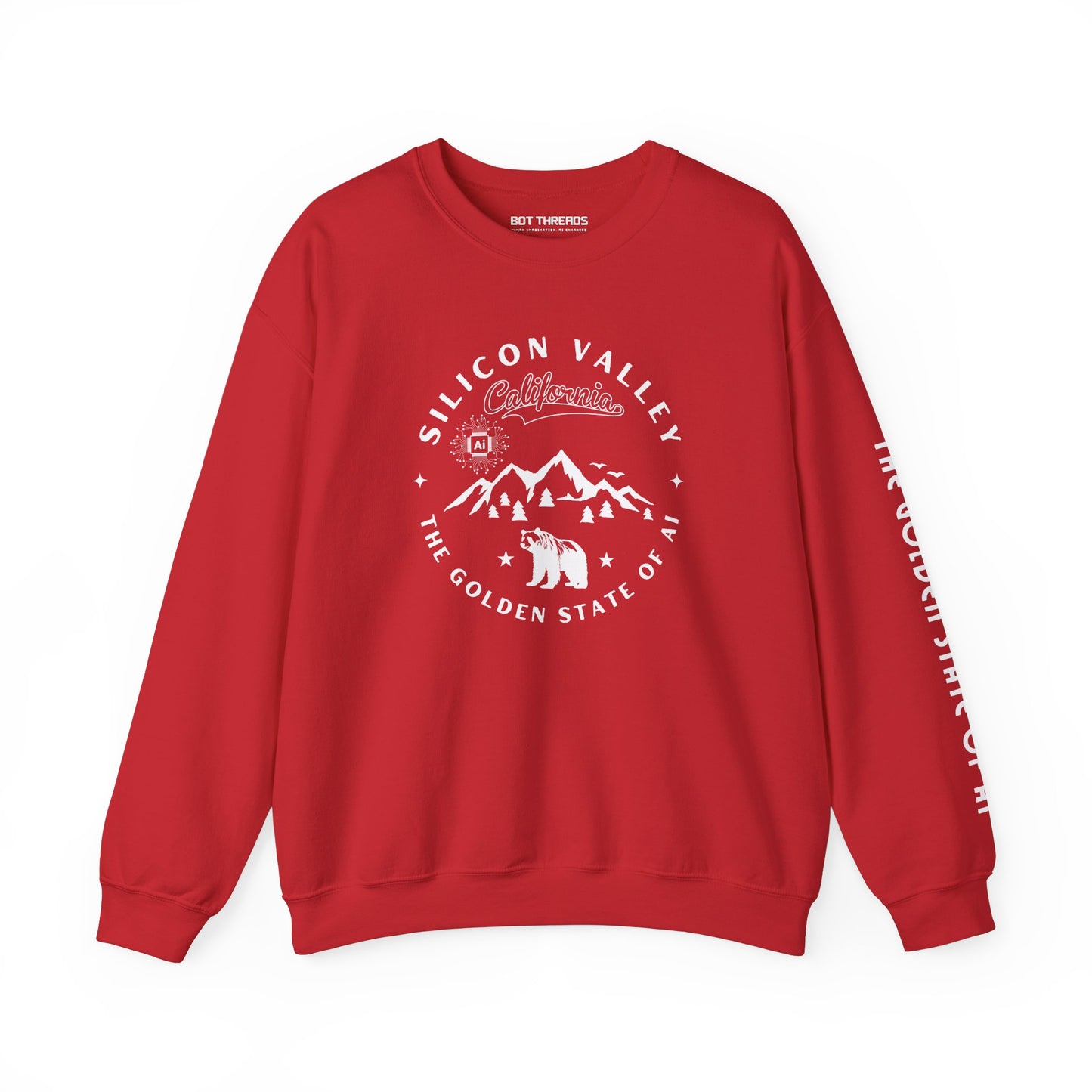 Silicon Valley CA The Golden State of AI - Crewneck Unisex Sweatshirt
