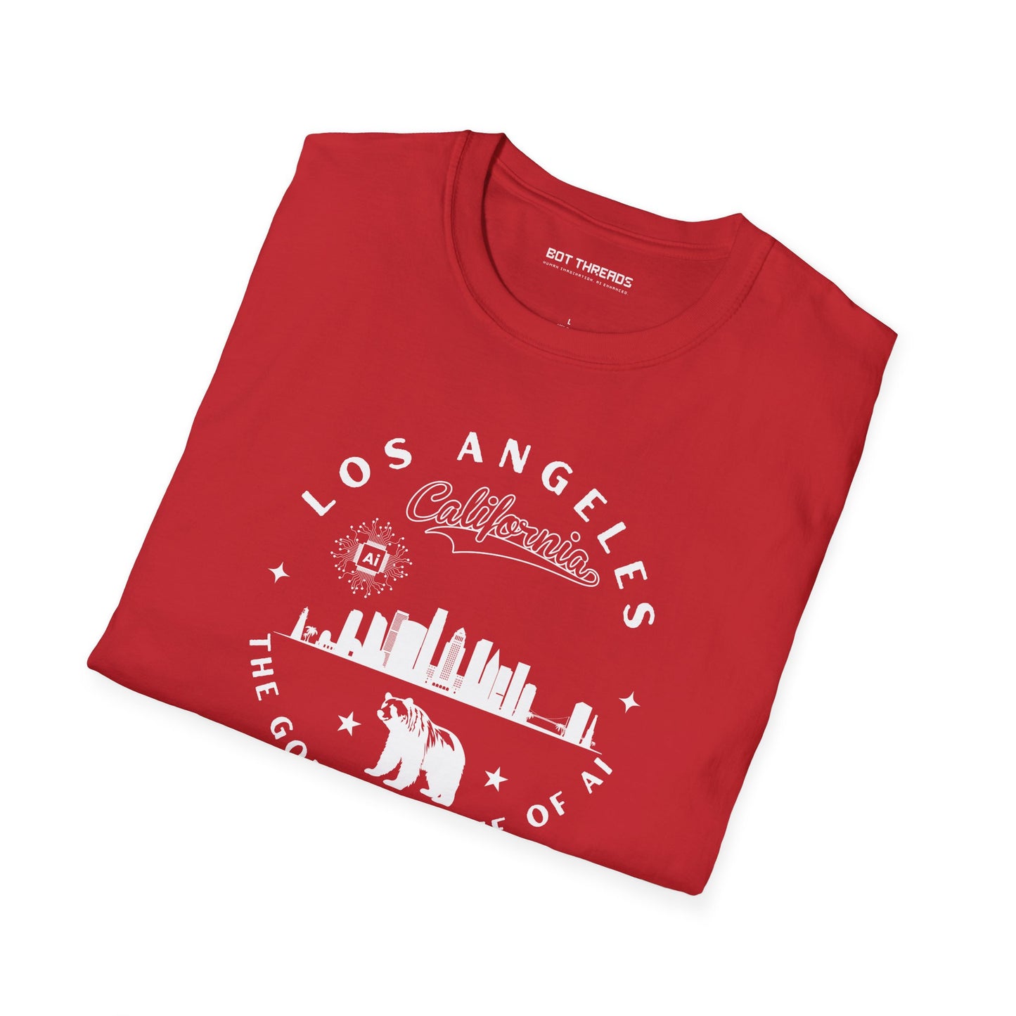 Los Angeles CA The Golden State of AI - Unisex Softstyle Tee