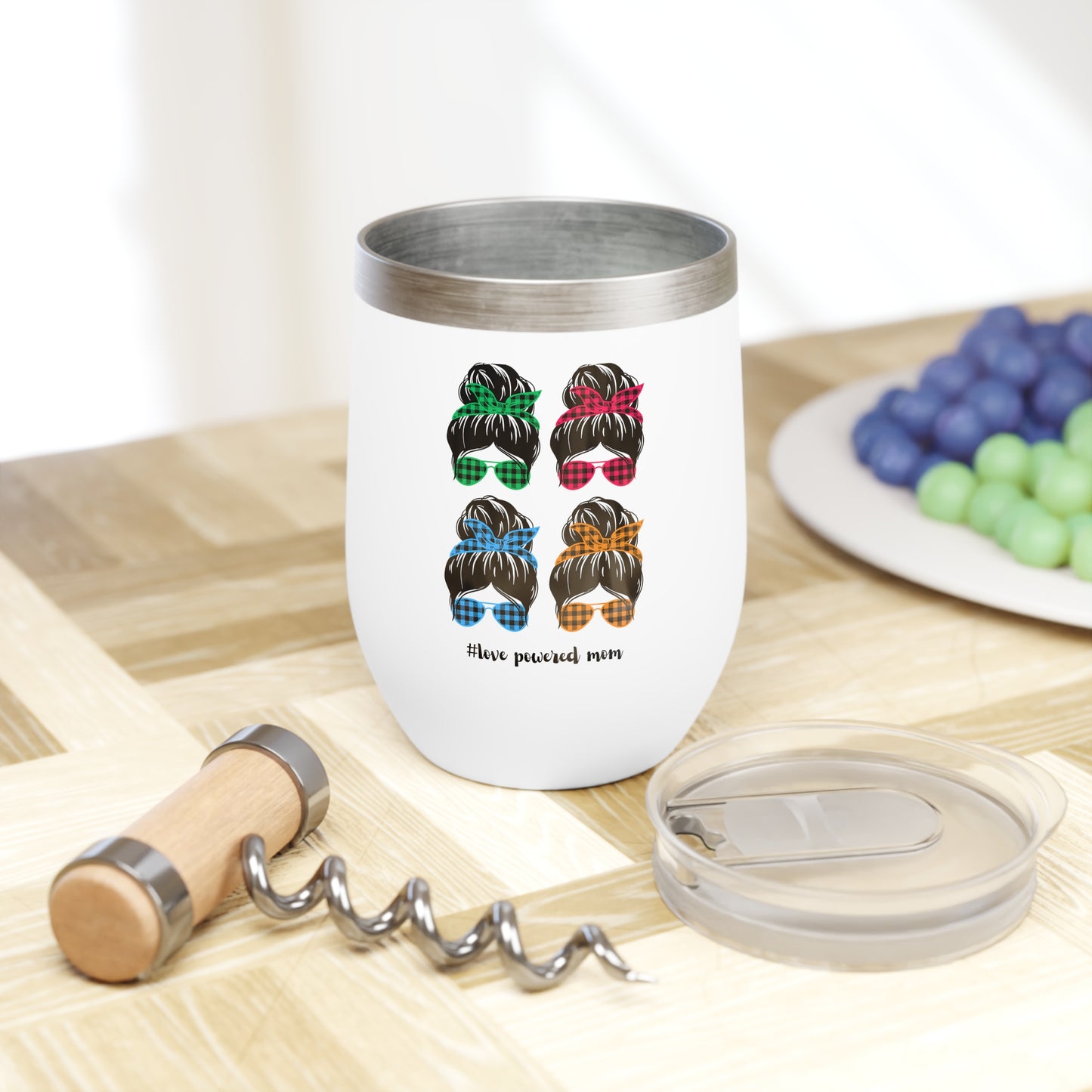 Love Powered Mom - Stylish Wine Tumbler