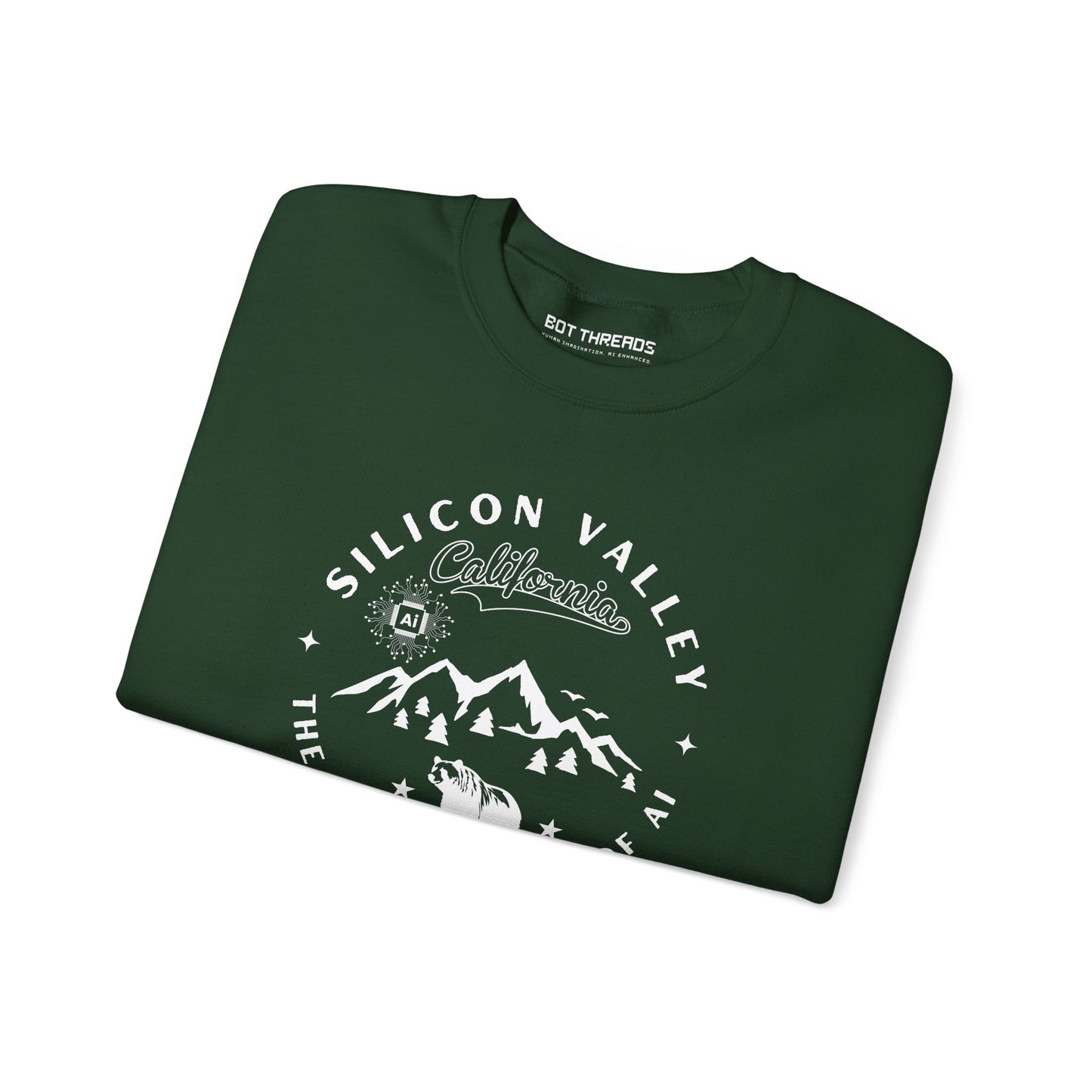 Silicon Valley CA The Golden State of AI - Crewneck Unisex Sweatshirt