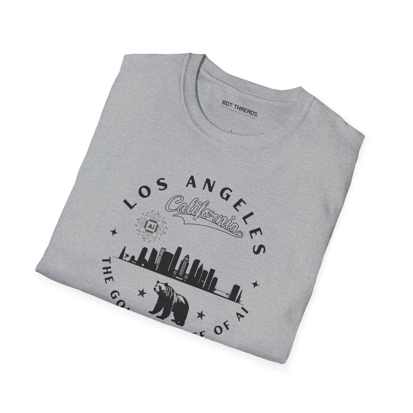 Los Angeles CA The Golden State of AI - Unisex Softstyle Tee