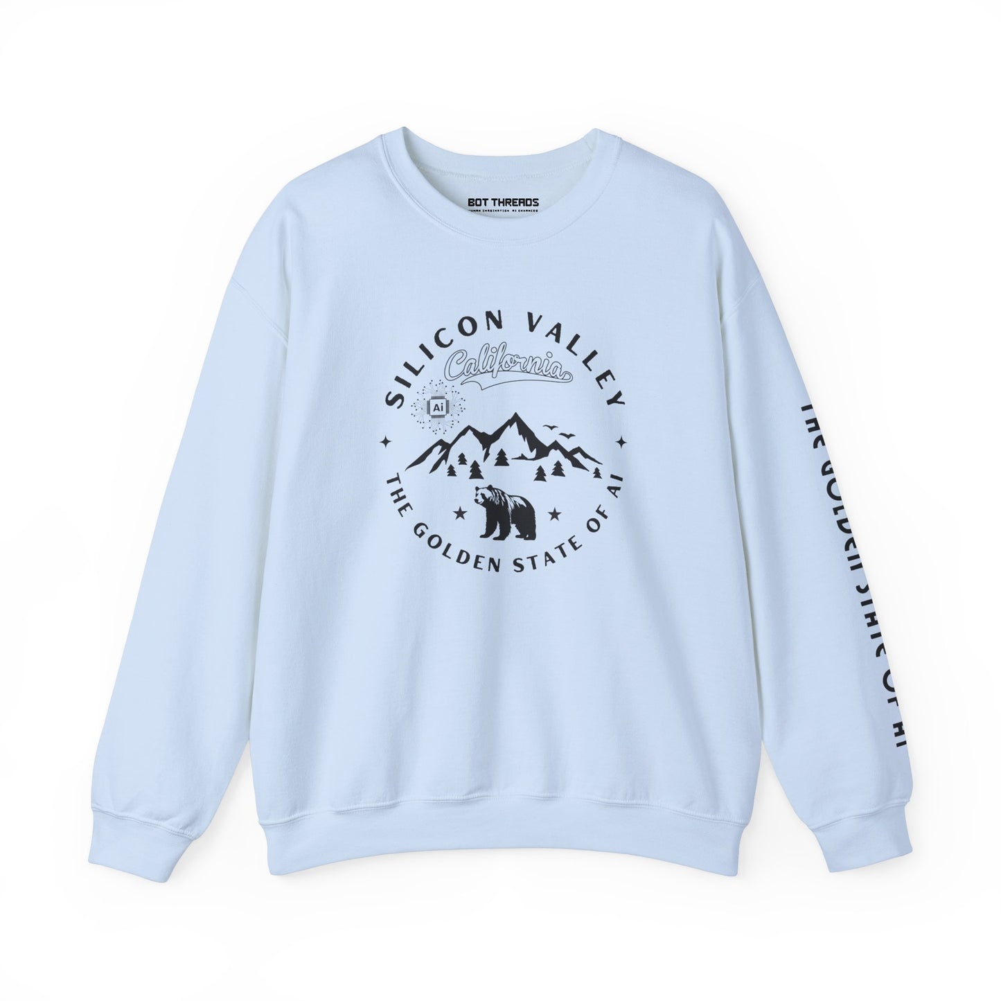 Silicon Valley CA The Golden State of AI - Crewneck Unisex Sweatshirt