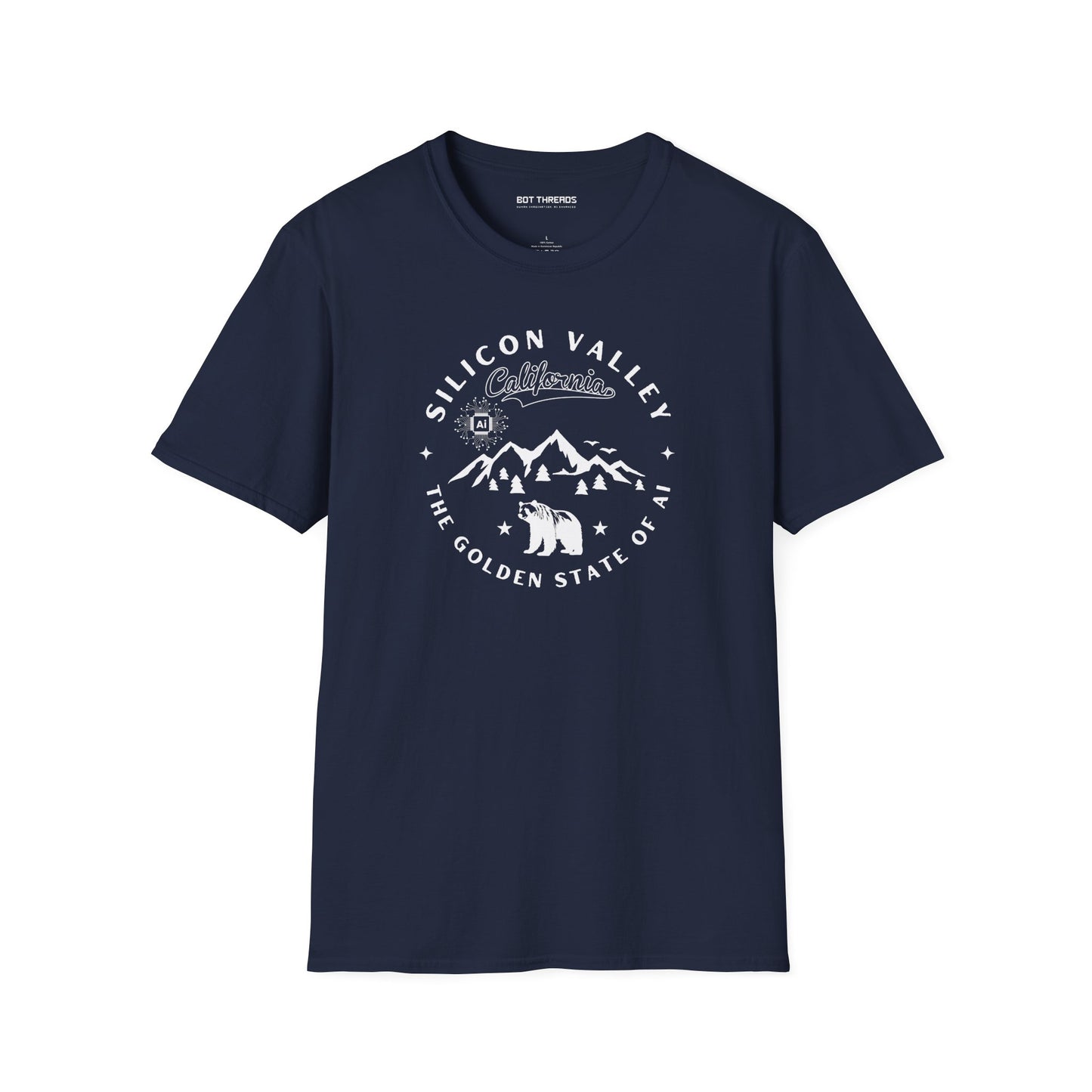 Silicon Valley CA The Golden State of AI - Unisex Softstyle Tee
