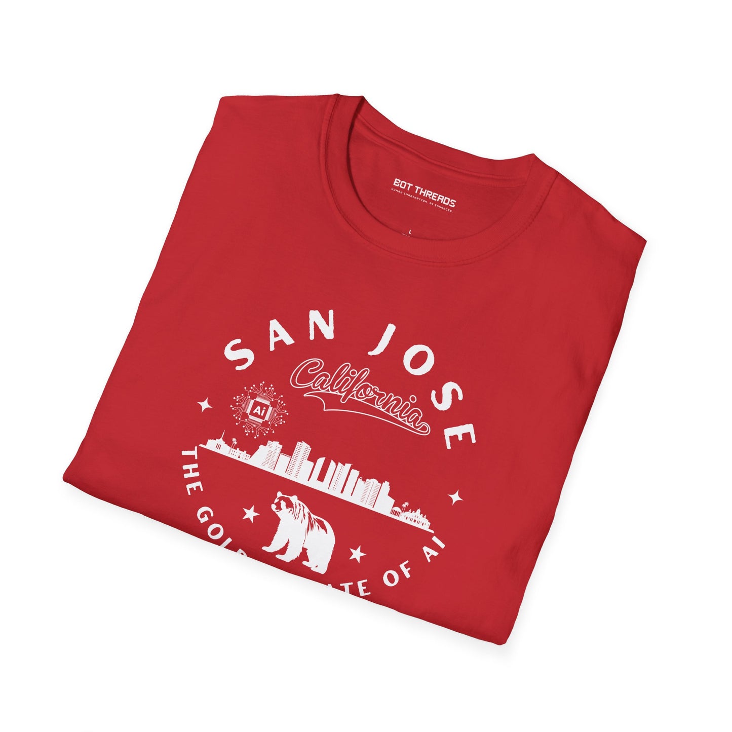 San Jose CA The Golden State of AI - Unisex Softstyle Tee