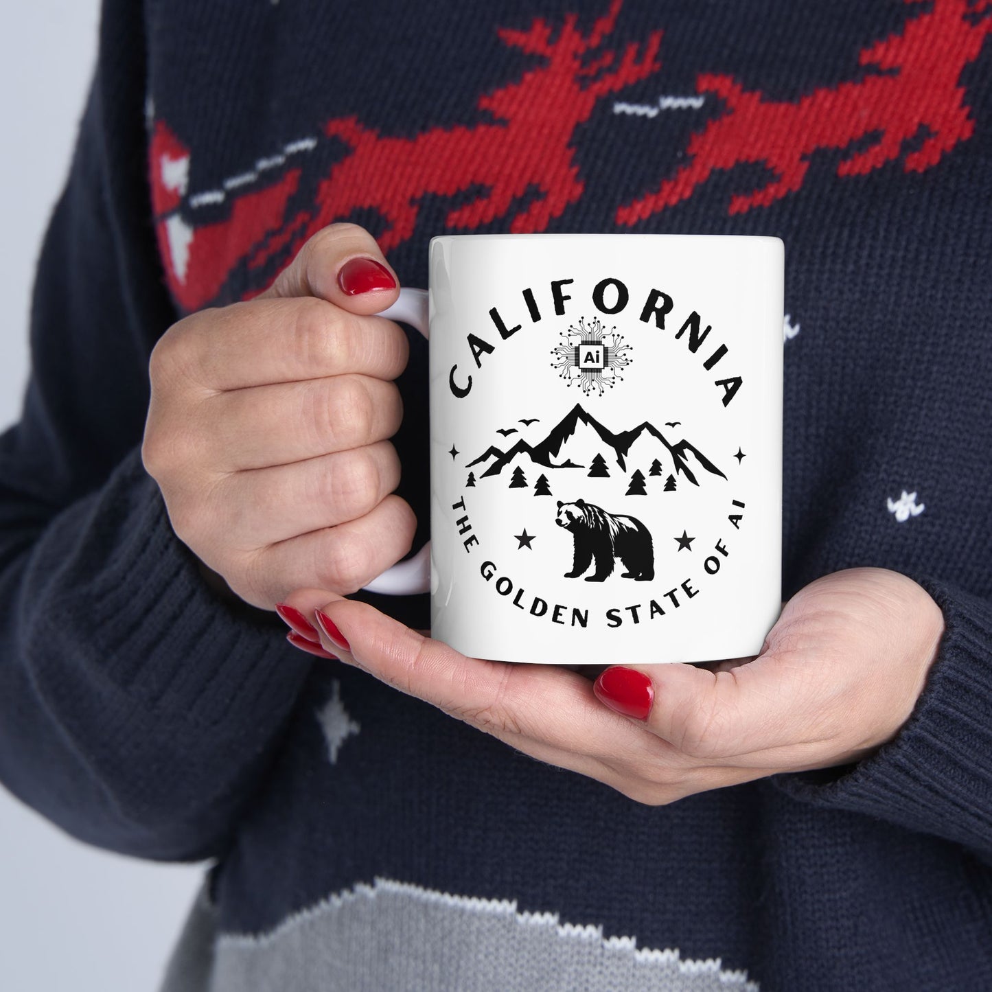 Ceramic Mug - California The Golden State of AI Design