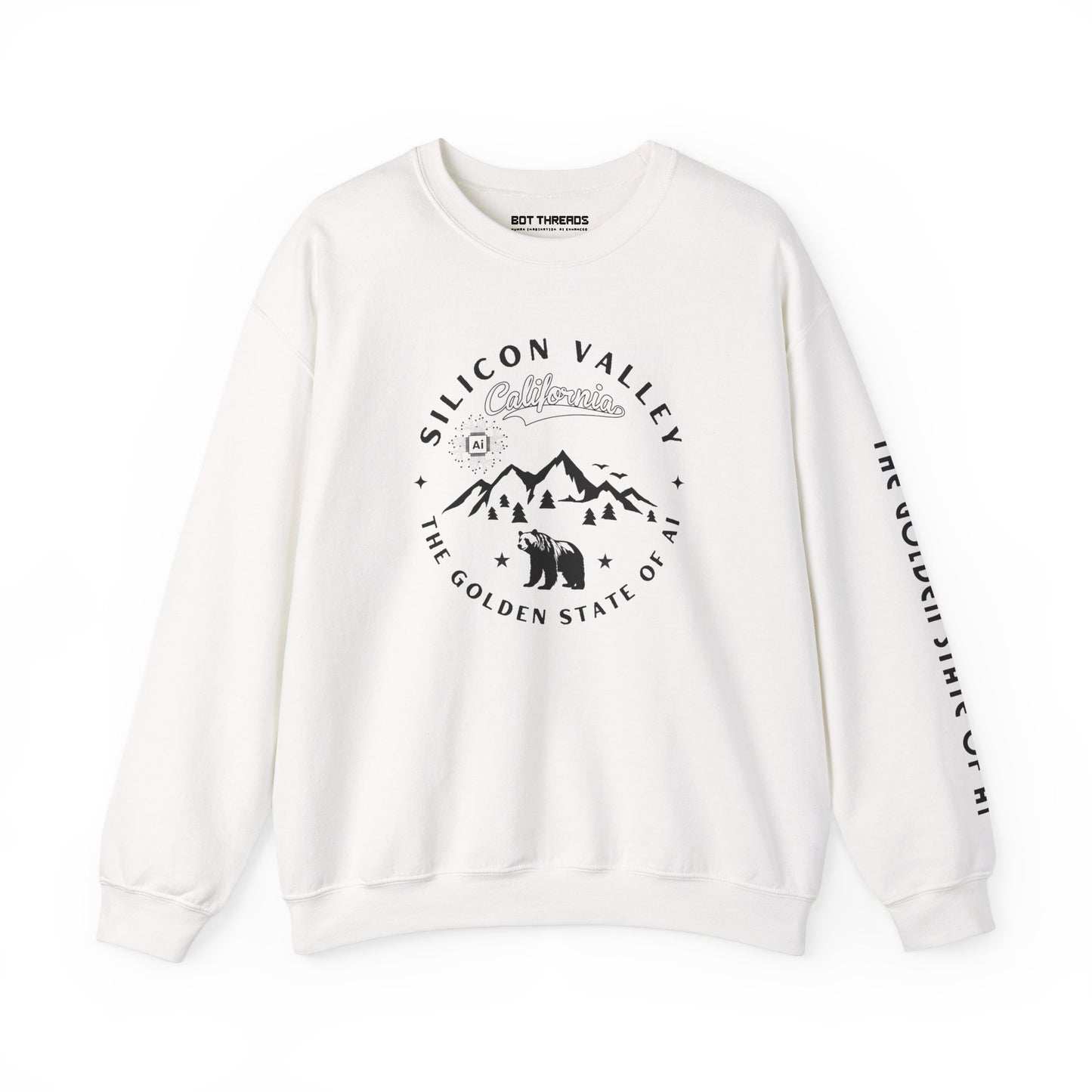 Silicon Valley CA The Golden State of AI - Crewneck Unisex Sweatshirt