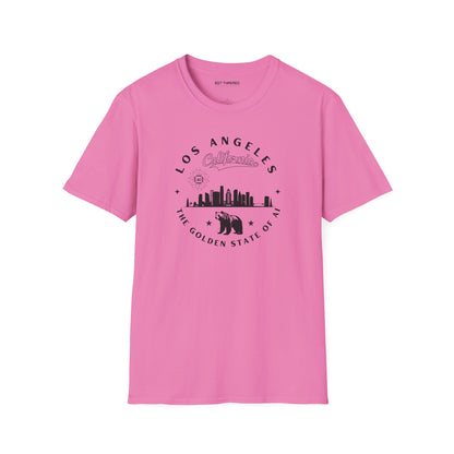 Los Angeles CA The Golden State of AI - Unisex Softstyle Tee