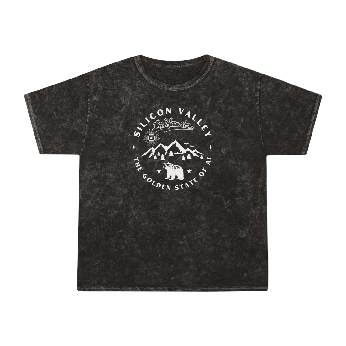 Silicon Valley CA The Golden State of AI - Mineral Wash Tee