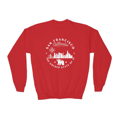 San Francisco CA The Golden State of AI Youth Crewneck