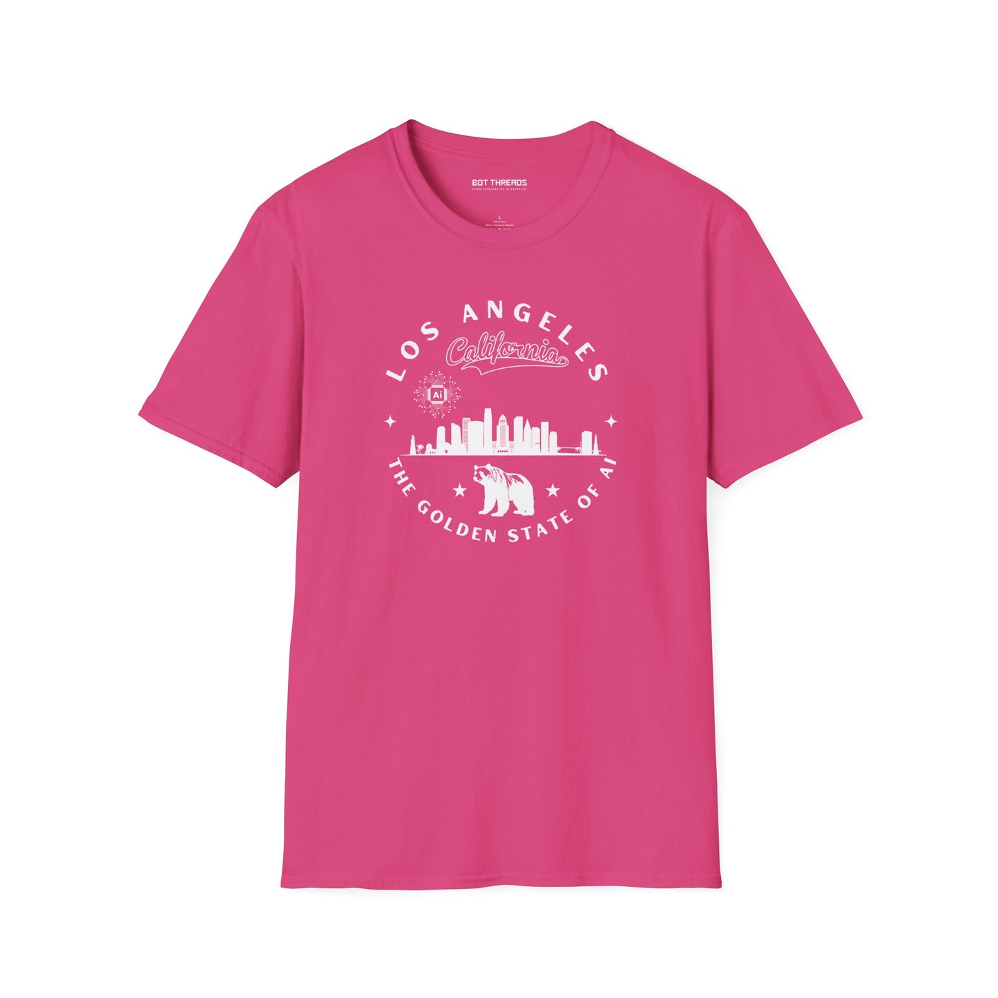 Los Angeles CA The Golden State of AI - Unisex Softstyle Tee