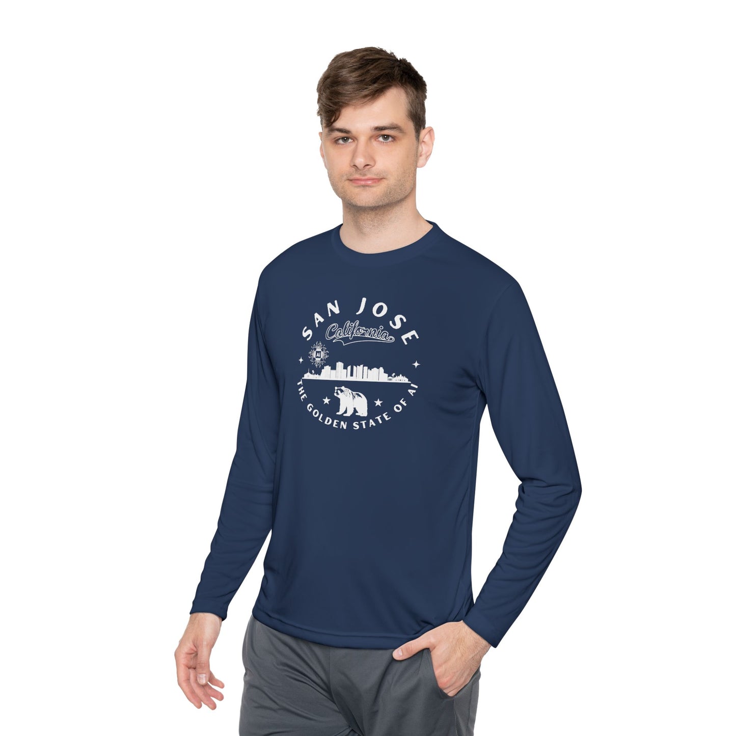 San Jose CA The Golden State of AI - Unisex Long Sleeve Tee