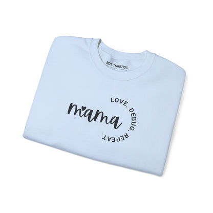 Love. Debug. Repeat. - Cozy Crewneck Sweatshirt