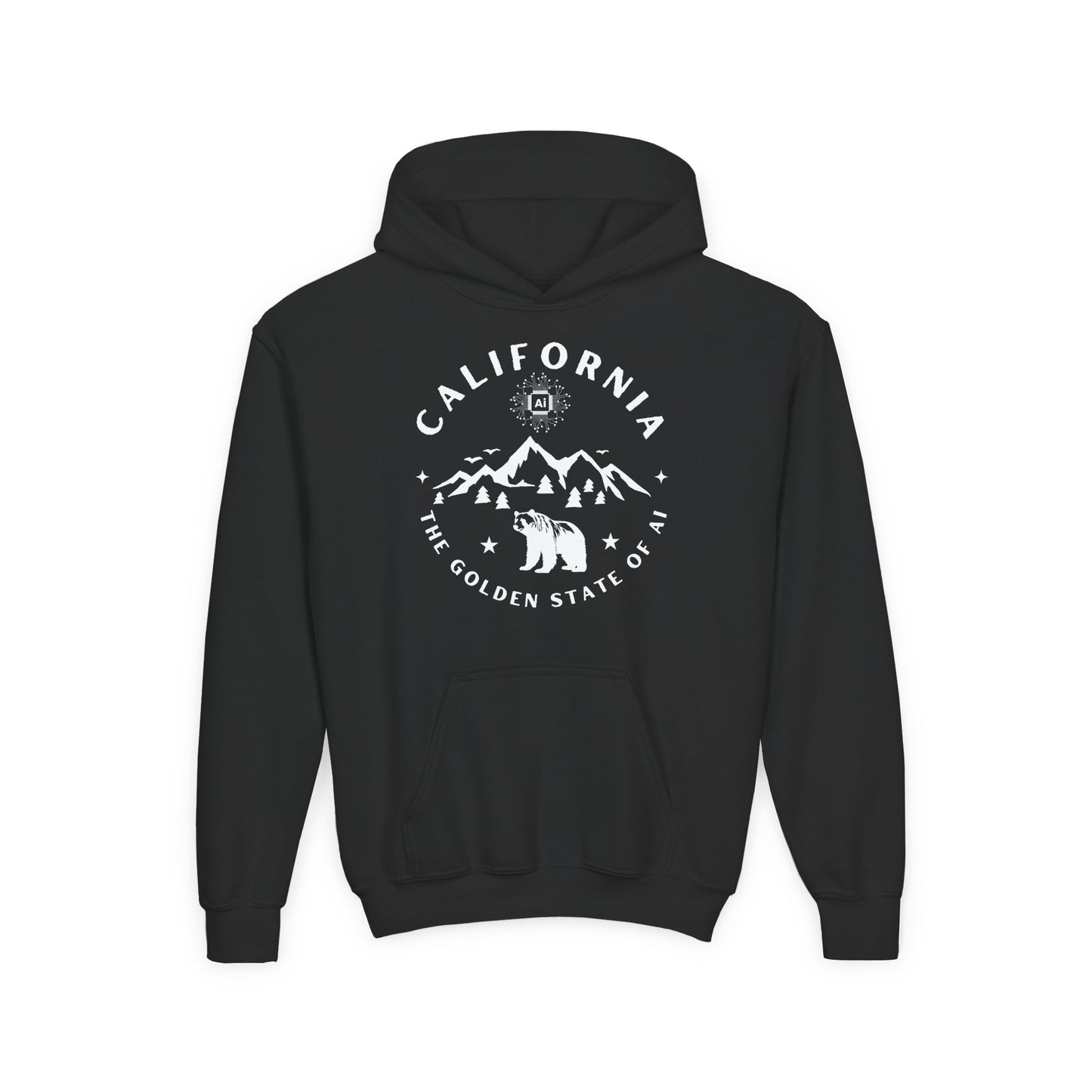 California The Golden State of AI Youth Hoodie