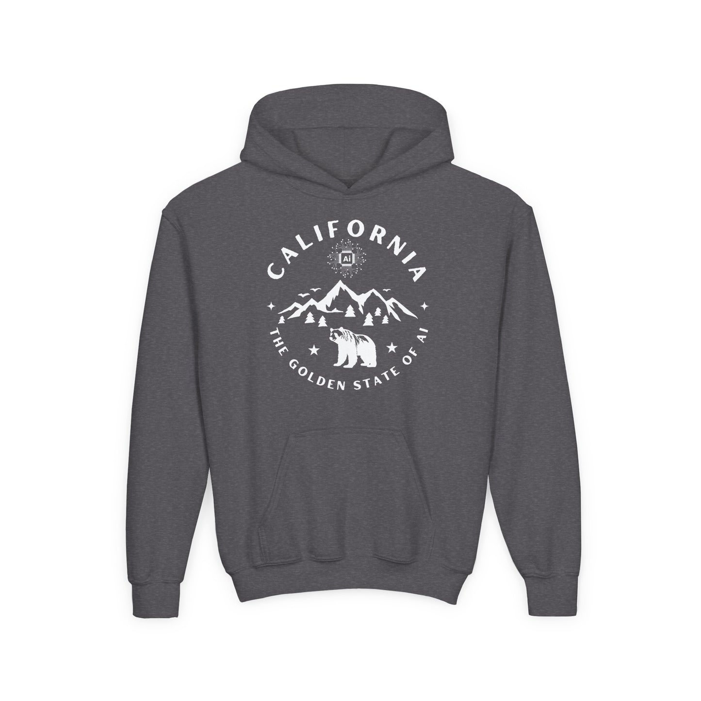 California The Golden State of AI Youth Hoodie