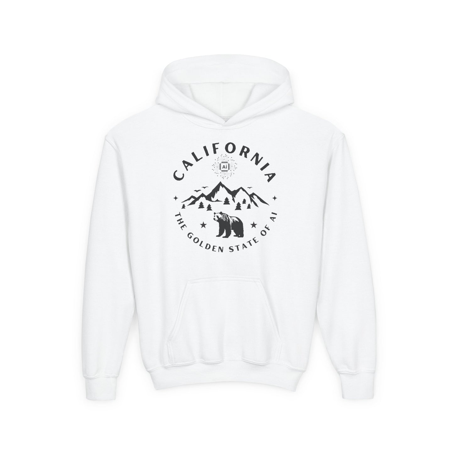 California The Golden State of AI Youth Hoodie