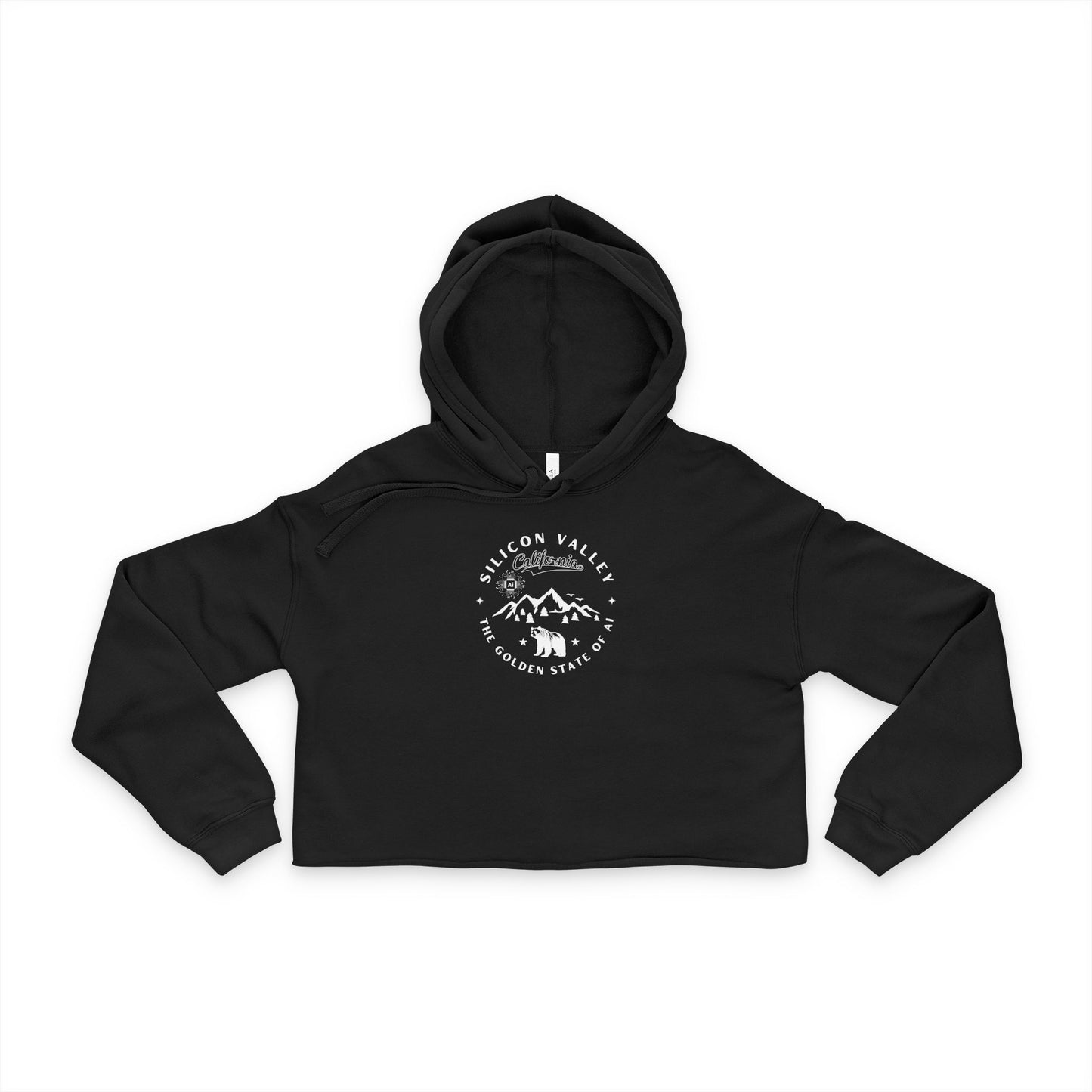 Silicon Valley CA The Golden State of AI - Women Cropped Hoodie