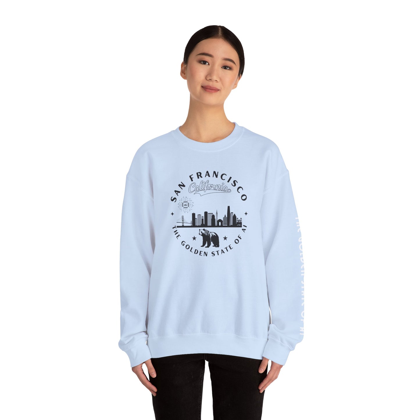 San Francisco CA The Golden State of AI - Crewneck Unisex Sweatshirt