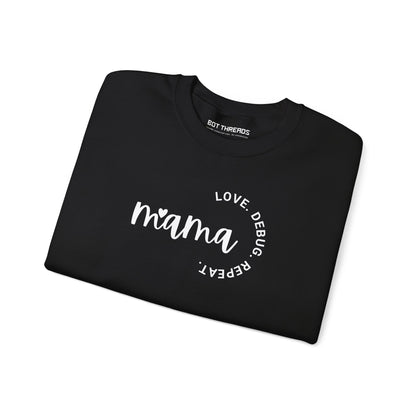 Love. Debug. Repeat. - Cozy Crewneck Sweatshirt