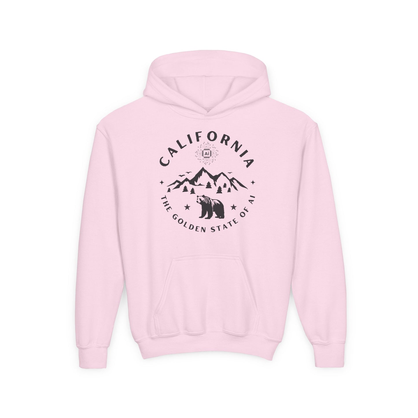 California The Golden State of AI Youth Hoodie