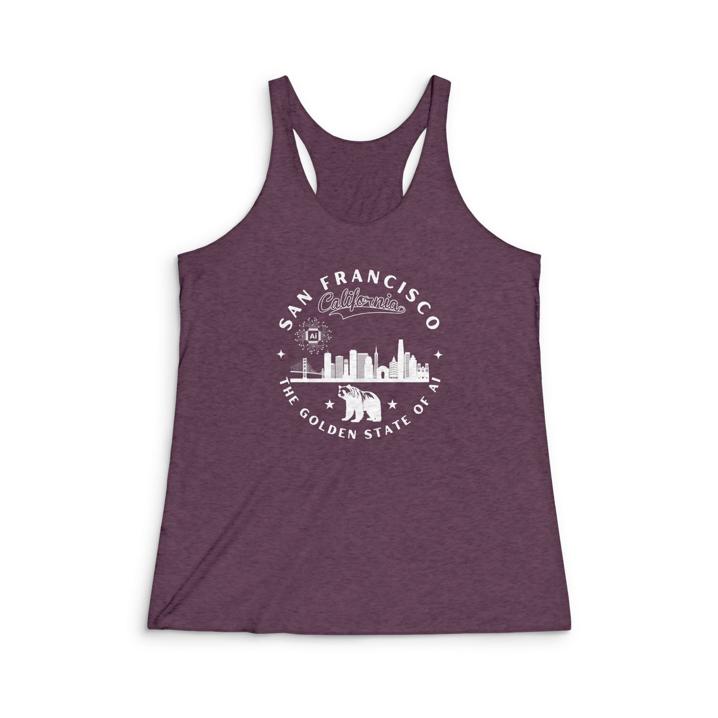 SF CA The Golden State of AI - Racerback Tank