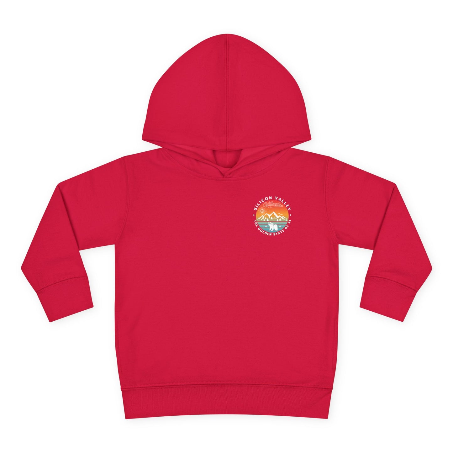 Silicon Valley CA The Golden State of AI - Toddler Tech Themed Hoodie