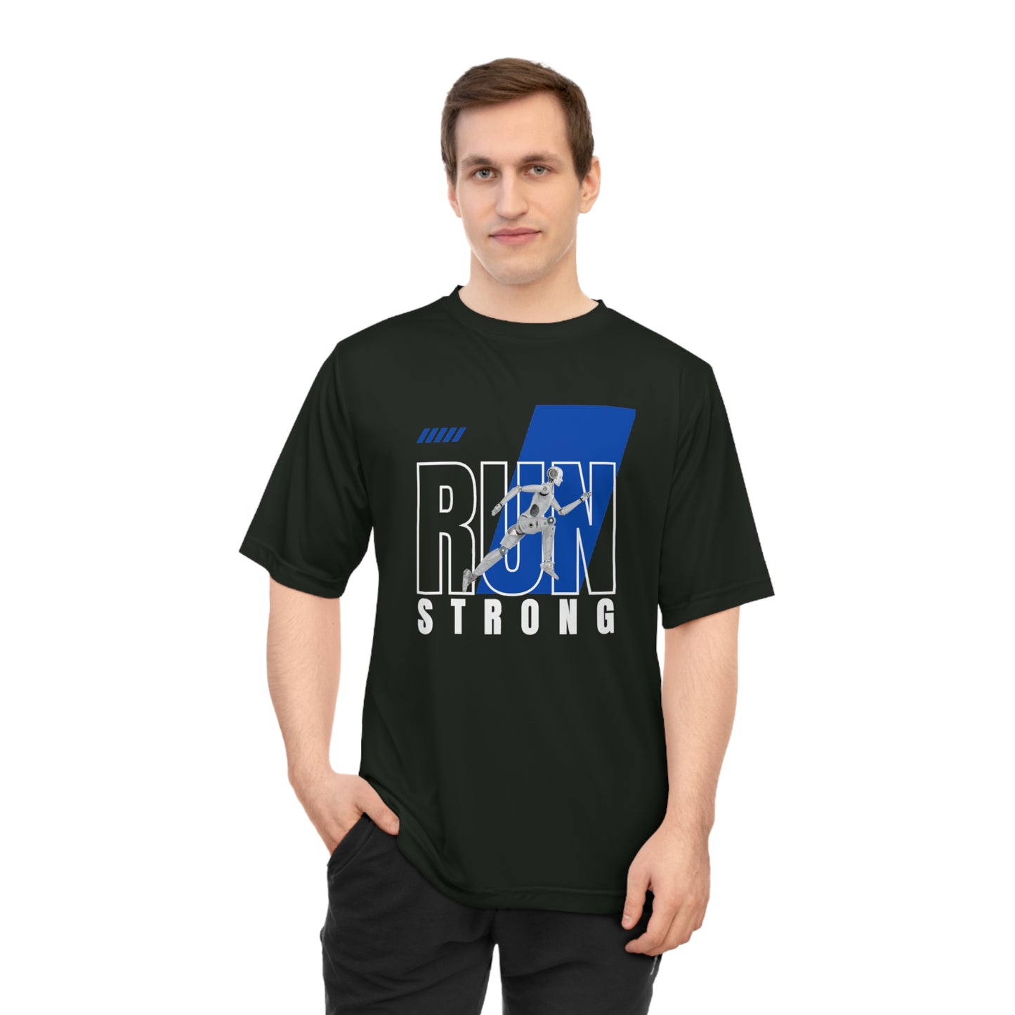 "Run Strong" Performance Unisex T-Shirt