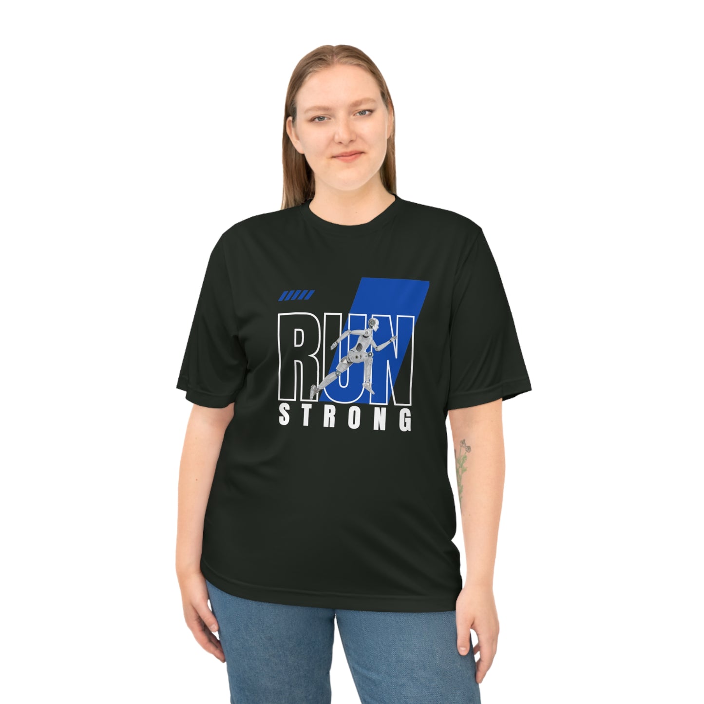 "Run Strong" Performance Unisex T-Shirt