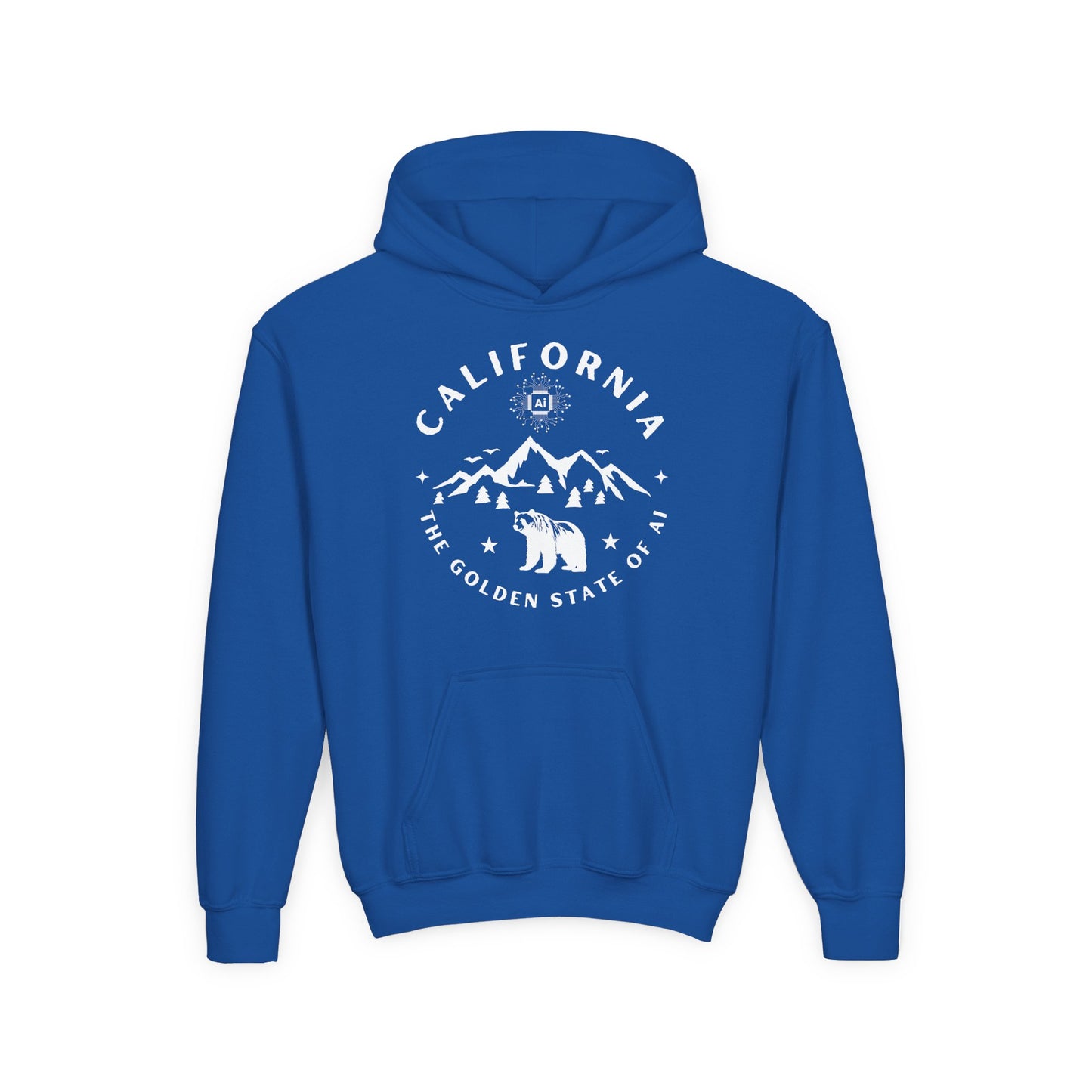 California The Golden State of AI Youth Hoodie