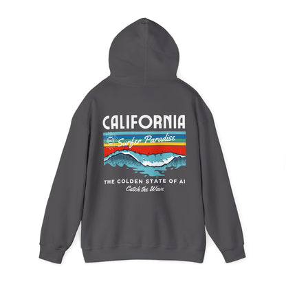 Catch the Wave CA The Golden State of AI - Perfect for AI Tech Beach Lovers & Adventure Seekers