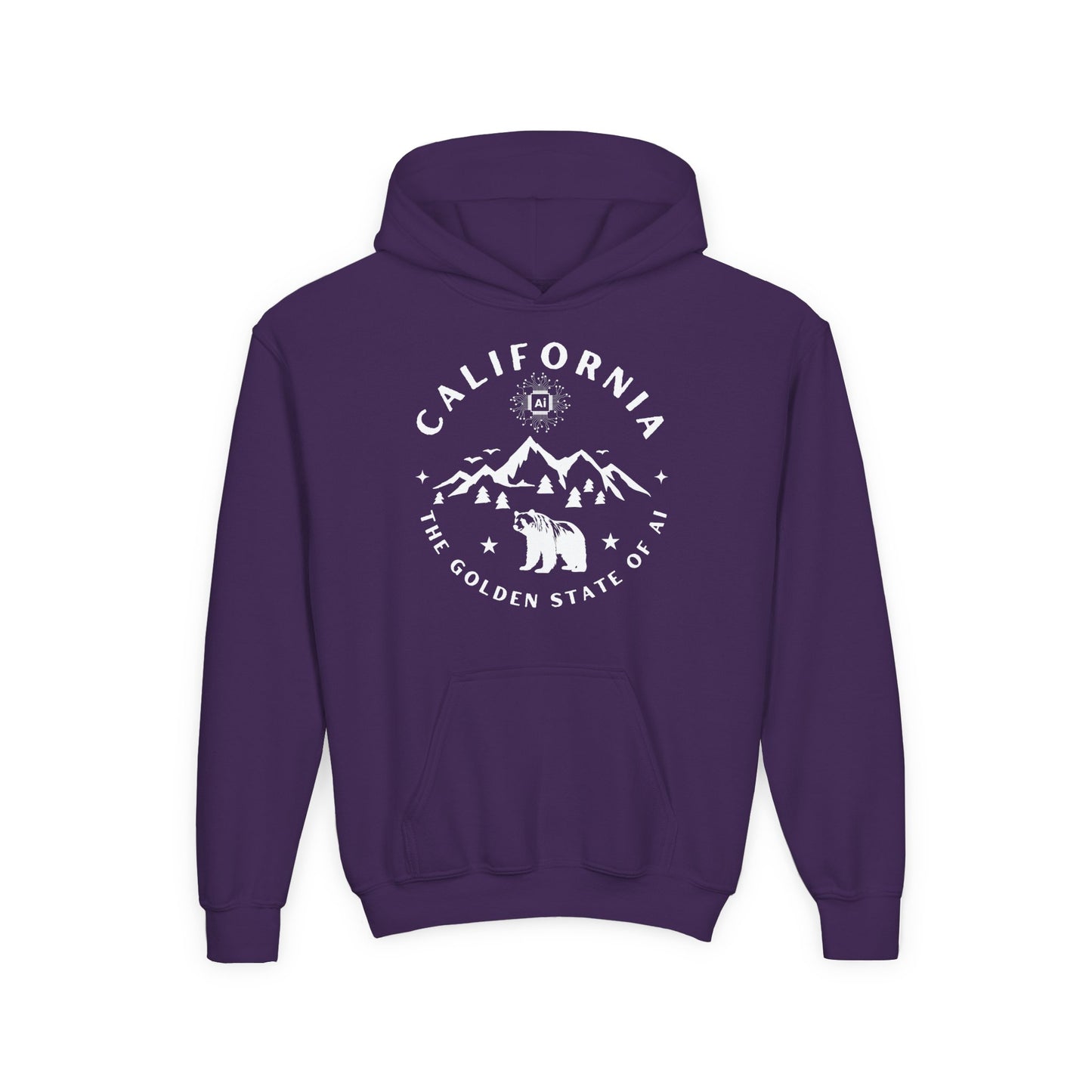 California The Golden State of AI Youth Hoodie
