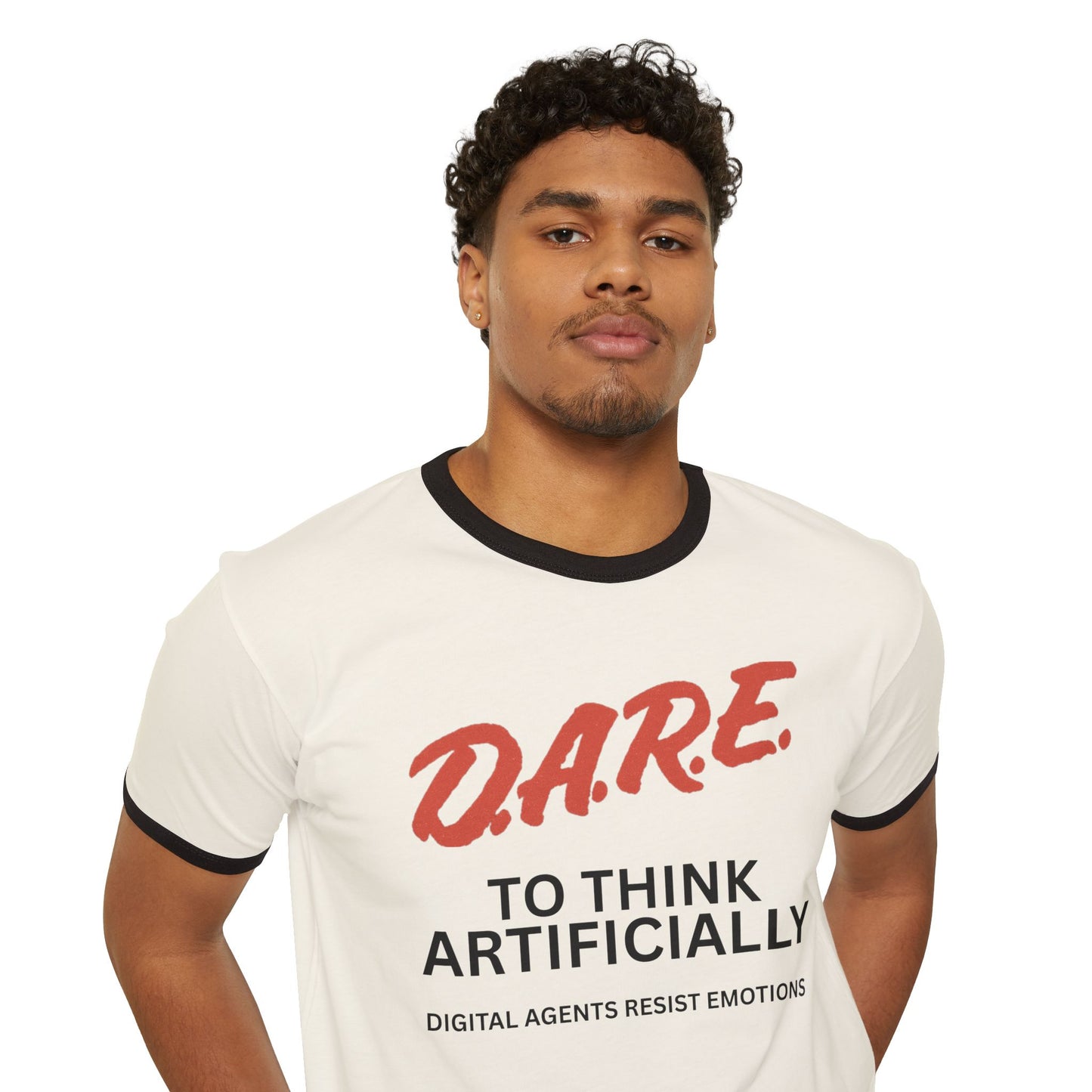 Retro Unisex Tee - D A R E To Think Artificially