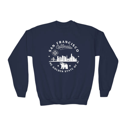 San Francisco CA The Golden State of AI Youth Crewneck