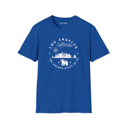 Los Angeles CA The Golden State of AI - Unisex Softstyle Tee