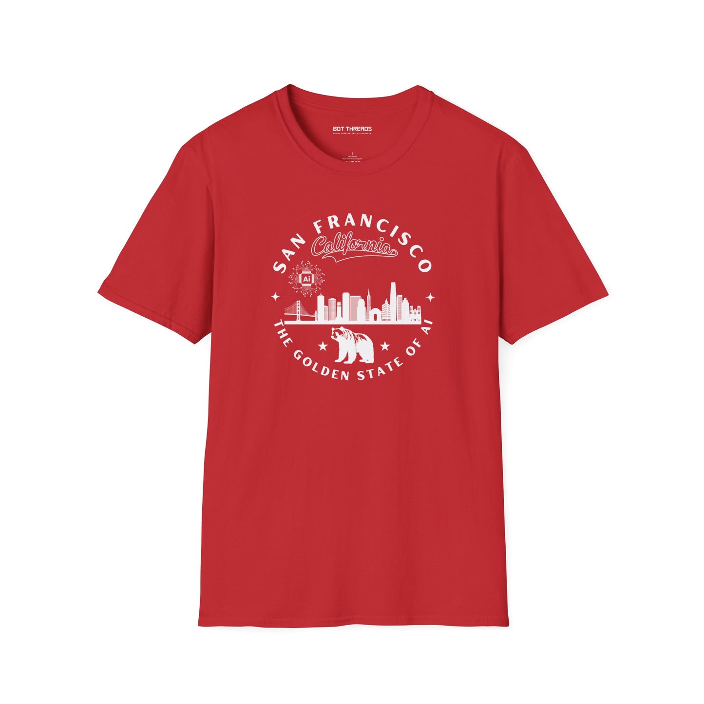 San Francisco CA The Golden State of AI - Unisex Softstyle Tee