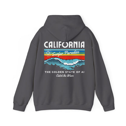 Catch the Wave CA The Golden State of AI - Perfect for AI Tech Beach Lovers & Adventure Seekers
