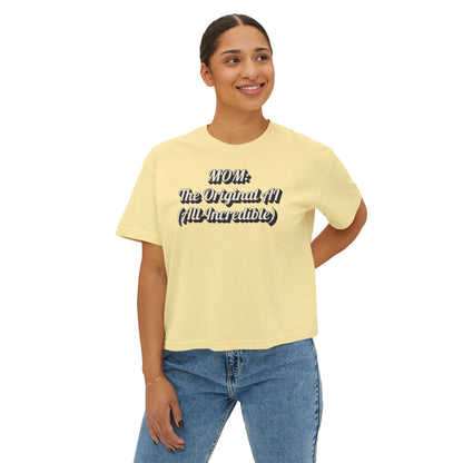 Mom, The Real AI - Boxy Trendy Tee