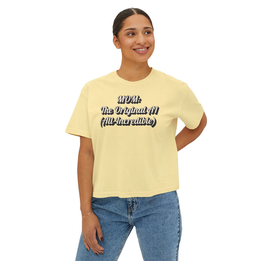 Mom, The Real AI - Boxy Trendy Tee
