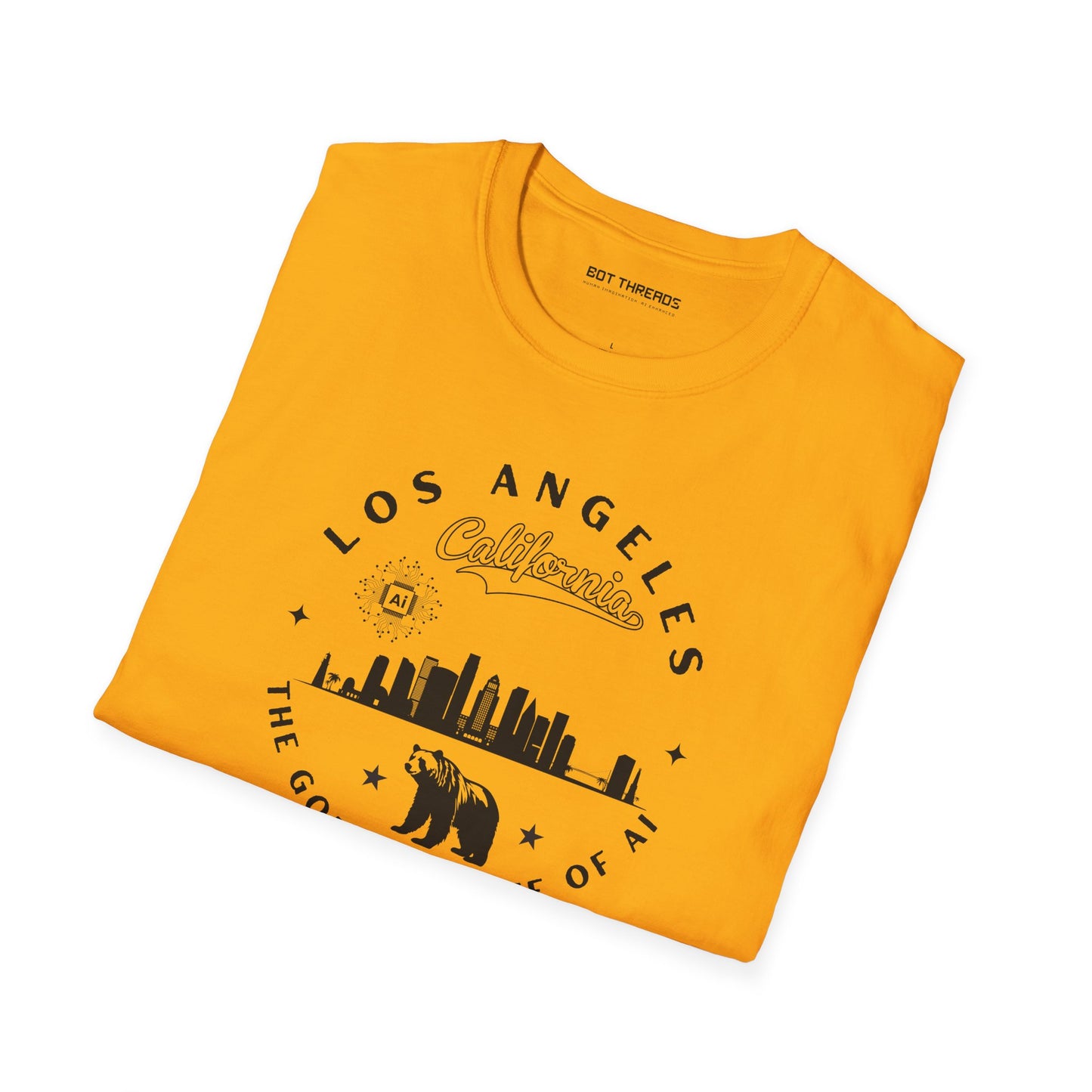 Los Angeles CA The Golden State of AI - Unisex Softstyle Tee