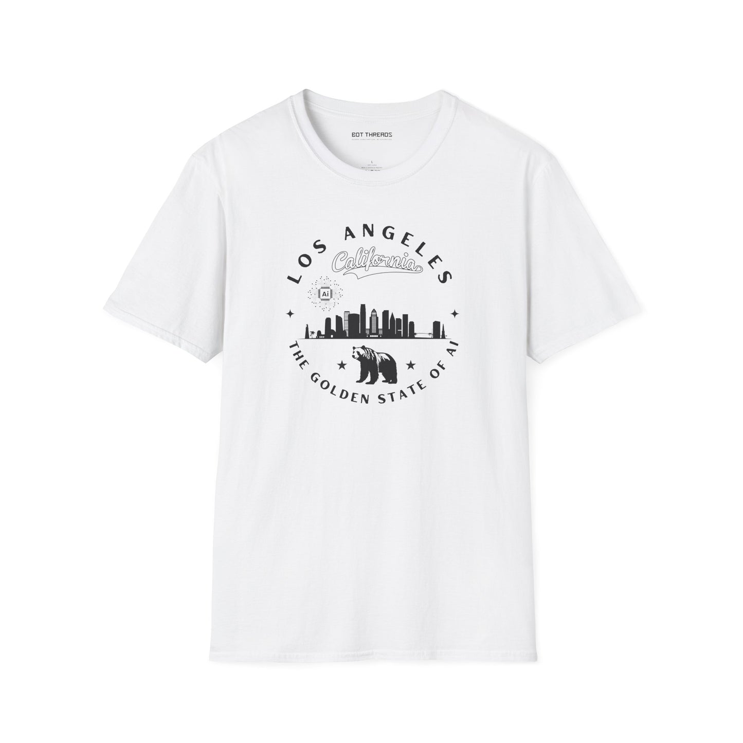 Los Angeles CA The Golden State of AI - Unisex Softstyle Tee