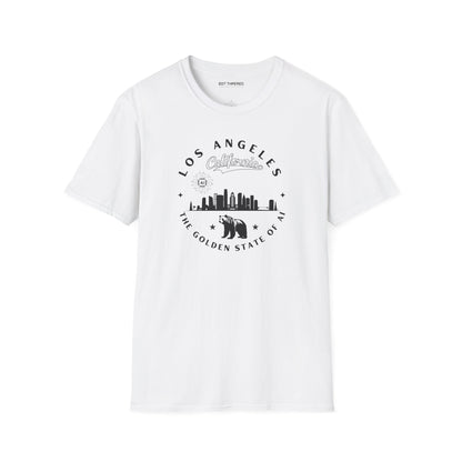 Los Angeles CA The Golden State of AI - Unisex Softstyle Tee
