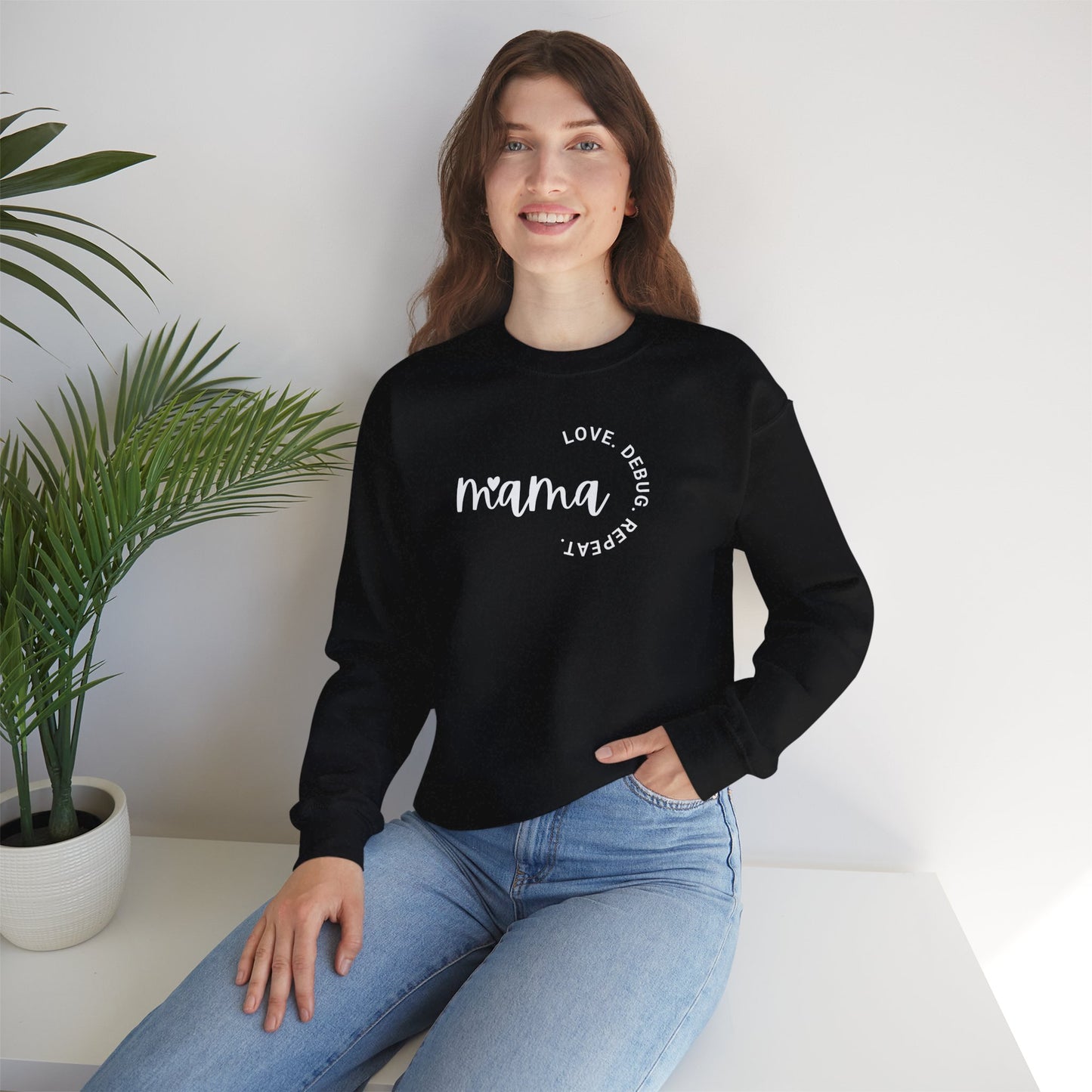 Love. Debug. Repeat. - Cozy Crewneck Sweatshirt