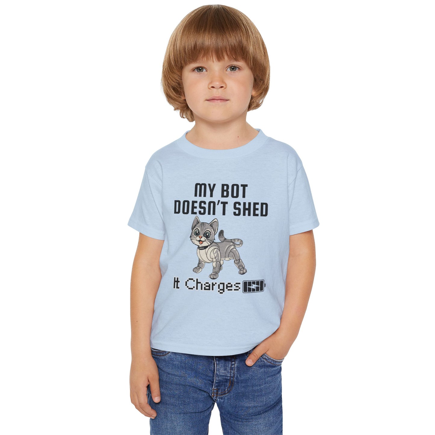 My CatBot Doesn't Shed It Charges - Cute Short Sleeve Tee