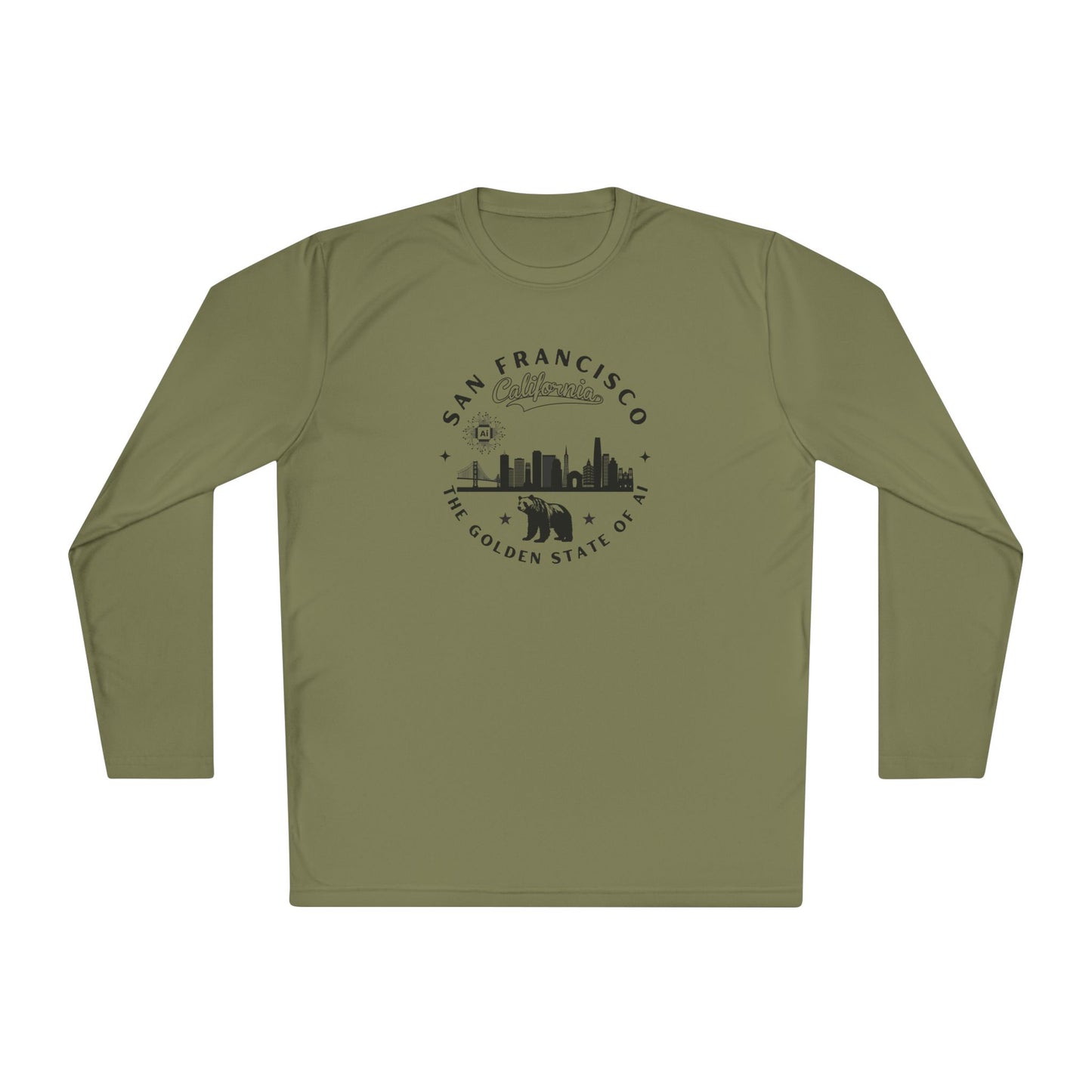 San Francisco CA The Golden State of AI - Unisex Long Sleeve Tee