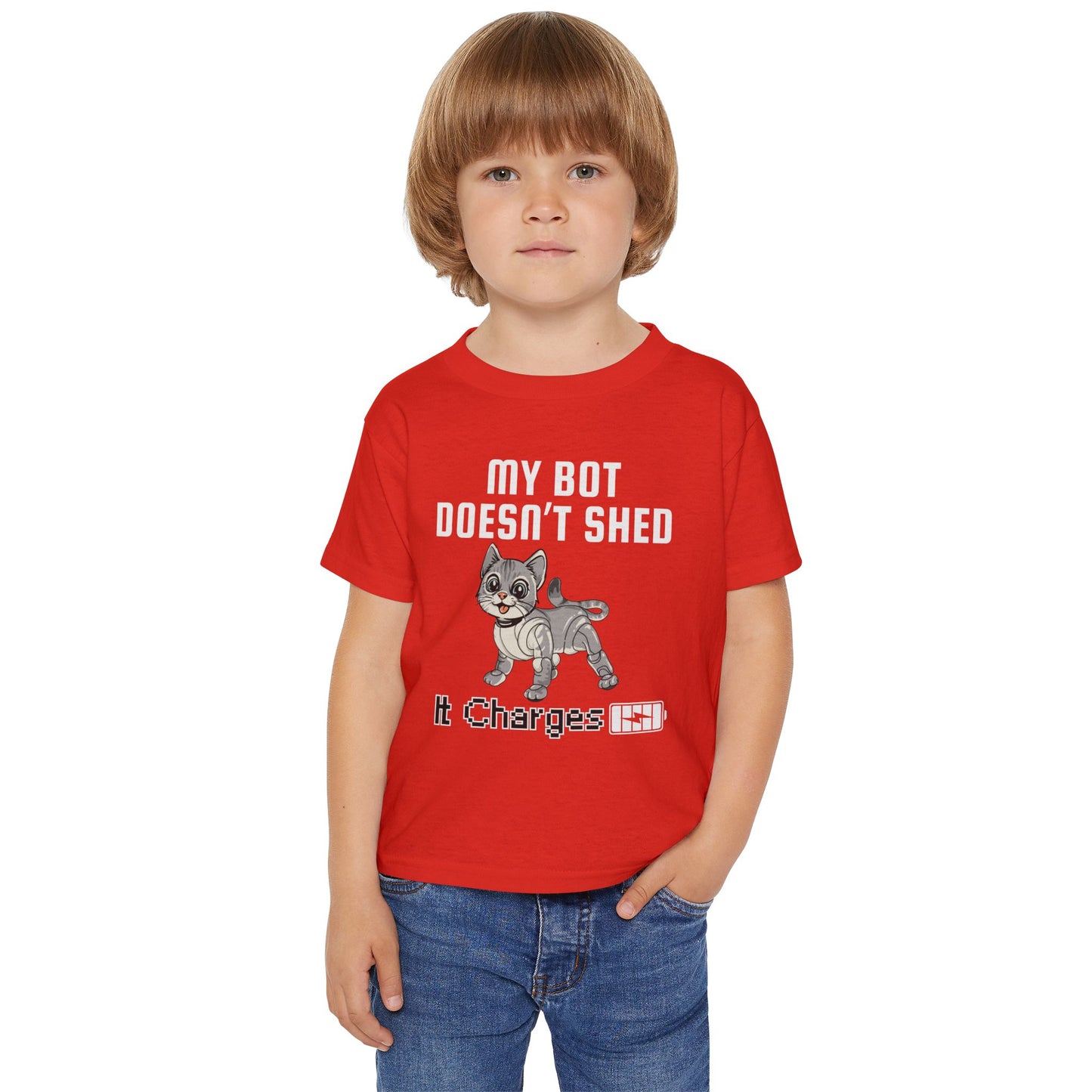 My CatBot Doesn't Shed It Charges - Cute Short Sleeve Tee