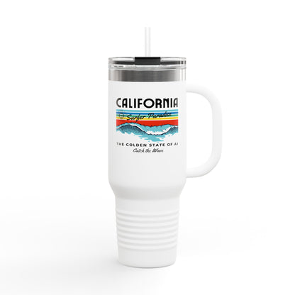 Catch the Wave CAThe Golden State of AI - Insulated Travel Mug 40oz with Straw