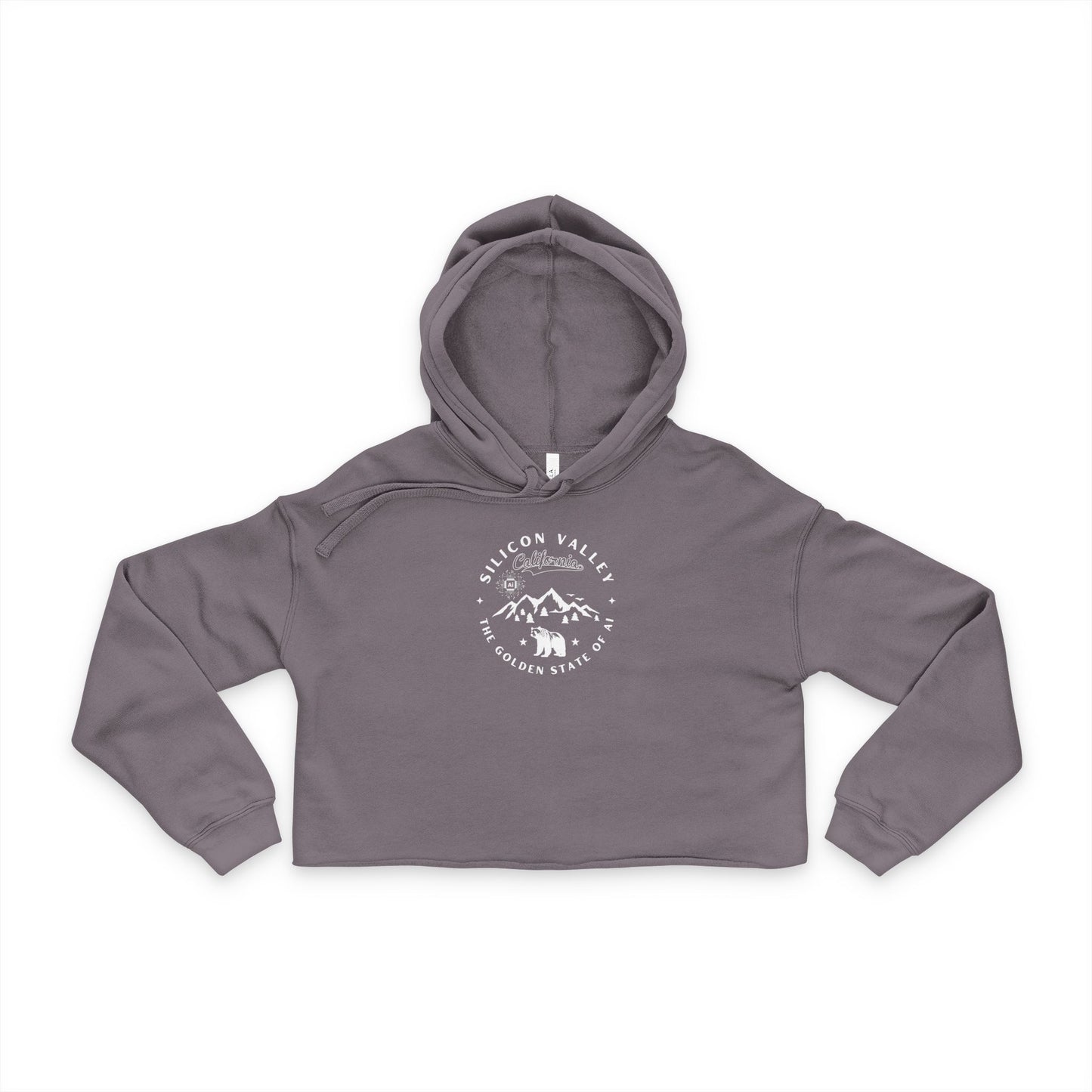 Silicon Valley CA The Golden State of AI - Women Cropped Hoodie